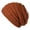 Caramel, variant on Unisex Winter Hat Thick Knit Windproof Keep Warm Ear Protection Headwear Brimless Elastic Baggy Cap Outdoor School Ski Beanie