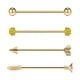 thumbnail image 1 of Con Barra Industrial Fernando de acero inoxidable 4 Piezas Oro, 1 of 8