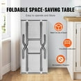 thumbnail image 5 of KFFKFF 24 x 48" Folding Commercial Prep Table Commercial Worktable Workstation Heavy-duty Stainless Steel Folding Table with 772 lbs Load, Kitchen Work Table, Silver, 5 of 8