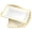 White, variant on 8 PCS Plastic Serving Trays, White and Gold Rim Plastic Serving Platters, Disposable Tray for Food, Perfect for Wedding Parties