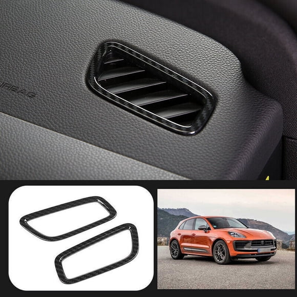 for Porsche Macan 2015-2023 Carbon Fiber Dashboard Side Vent Overlay Cover Trim