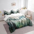 thumbnail image 3 of Manfei Tree Print 7pcs Bedding Comforter Set for Teens Boys Girls,Botanical Theme Queen Bedding Sets Super Cozy,Jungle Plants Queen Sheet Sets,Luxury Bedroom Decor,Reversible, 3 of 8