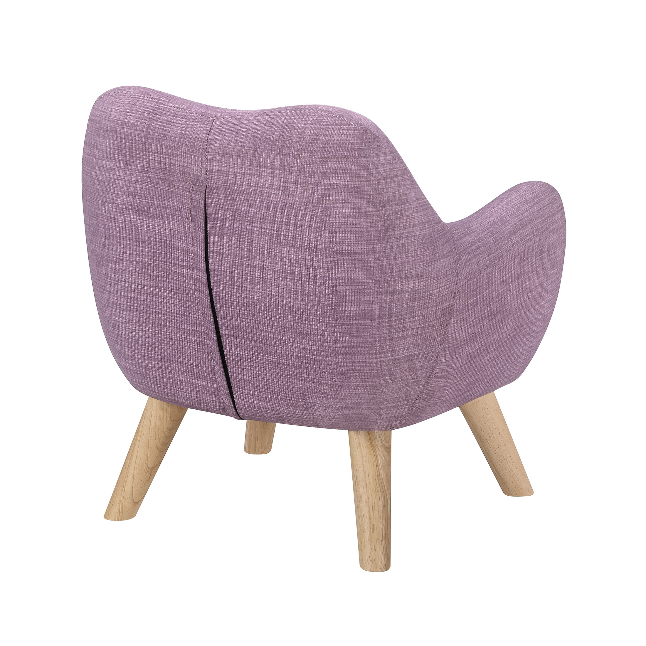 OakvillePark Fern Modern Button Tufted Textured Fabric Kid's Chair, Purple