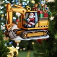 thumbnail image 4 of SLYNSHome Cartoon Christmas Truck Toys Hanging Decoration - 3.1 inch - Xmas Pendant Christmas Tree Engineering Vehicle Acrylic Ornaments (Santa Claus), 4 of 6