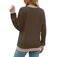 thumbnail image 6 of Women's Plus Size Casual Printed Sweatshirts with Crewneck and Long Sleeve, 6 of 6