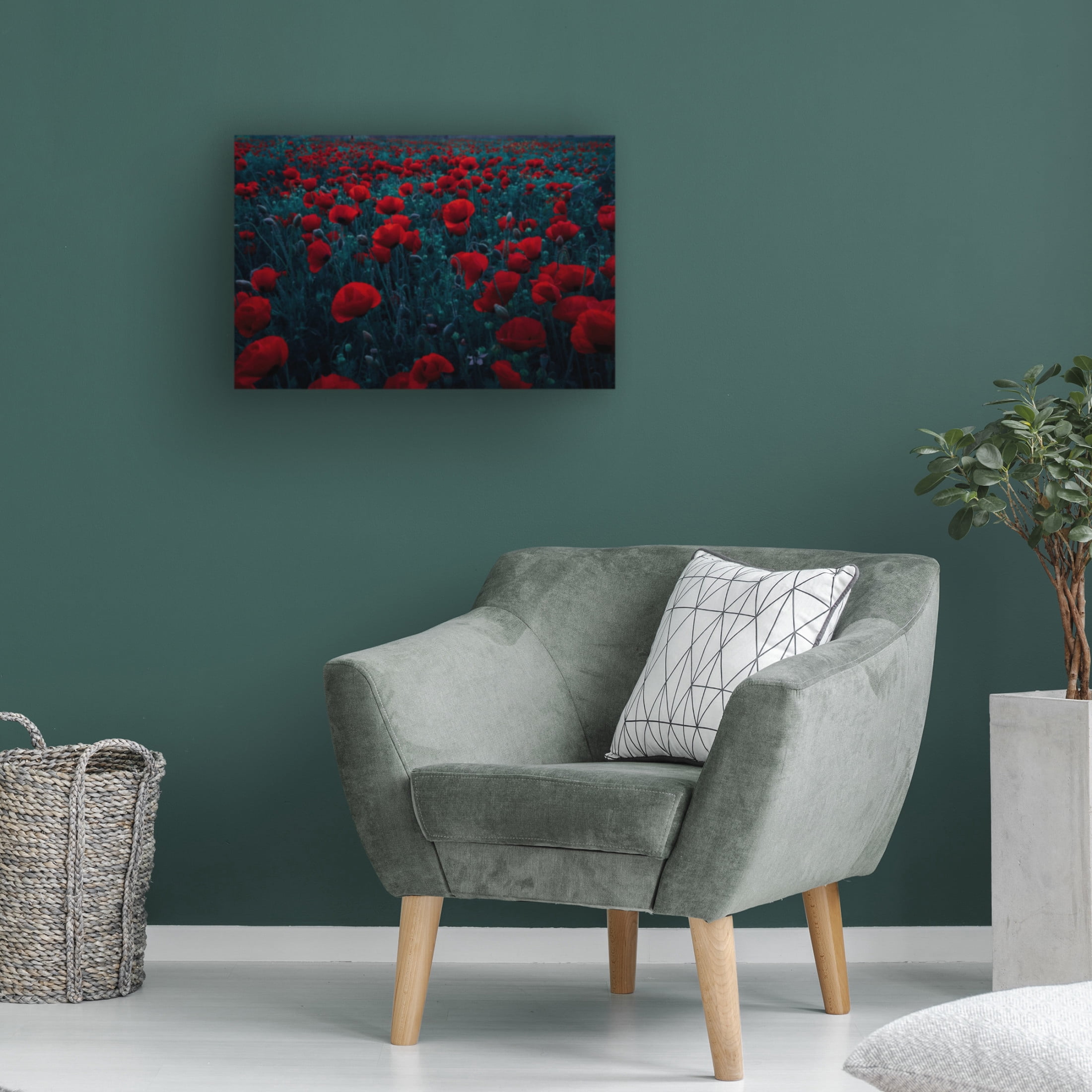 Canvas Wall Art - Farid Kazamil 'Symphony Of Flowers' Wall Art for Living Room, Bedroom, or Office Décor by Trademark Fine Art - 32 x 22 Inches