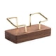 thumbnail image 1 of Naiovety Caja de notas elegante con tarjetero de madera maciza de nogal negro, tarjetero dorado para escritorio de oficina, liso Almacenamiento y organización del hogar Nogal en forma de T, 1 of 6