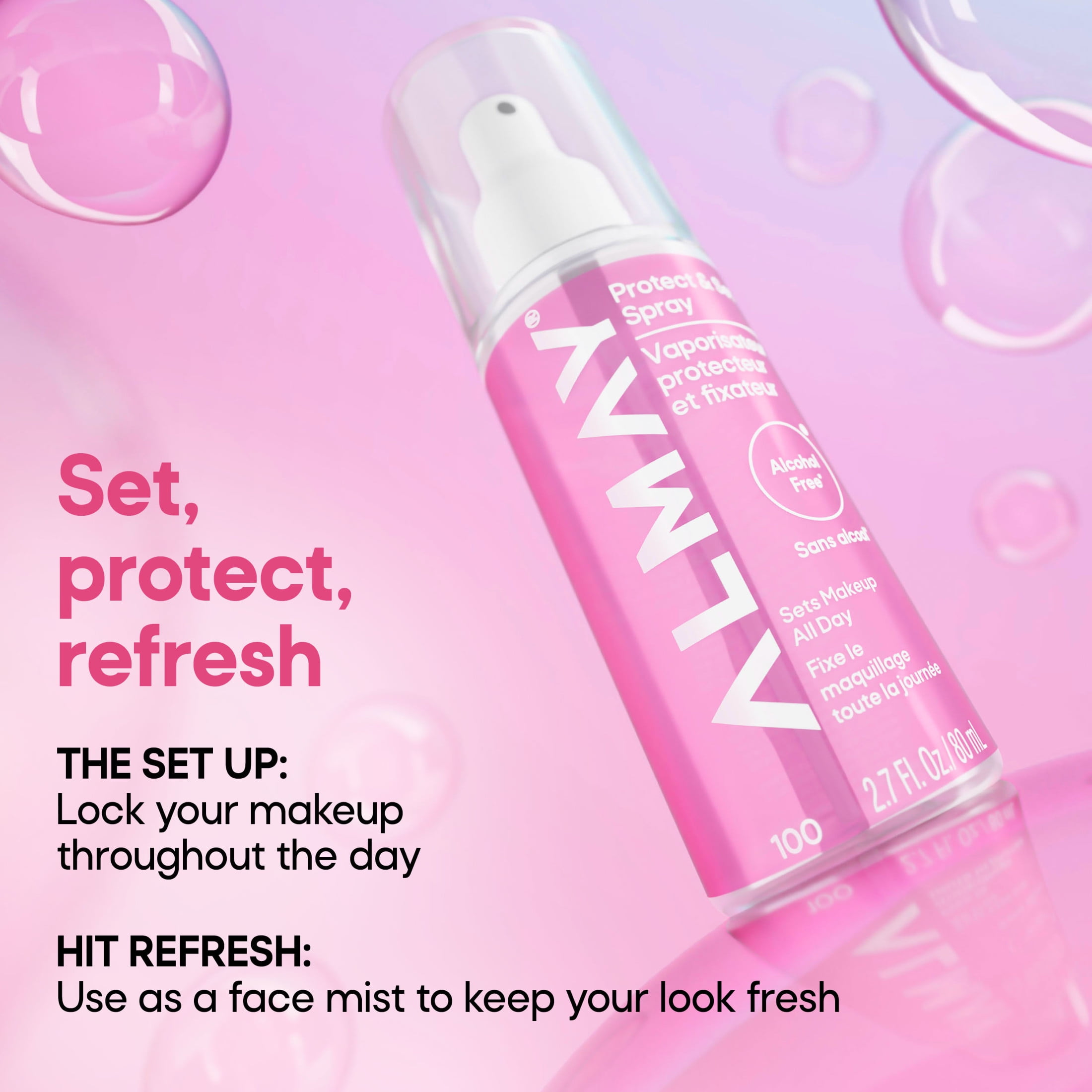 Almay Protect & Set Spray, Hydrating Makeup Setting Spray, Vegan, 100, 2.7 fl oz