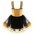 thumbnail image 2 of MSemis Girls Sequin Leotard Sparkly Strap Ballet Leotards Tutu Dress Ballerina Outfit Dance Costume Gold 8, 2 of 6