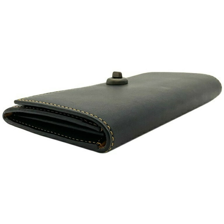 Large Leather Wallet Twist Lock Wallet Leather Purse 