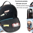 thumbnail image 5 of Lsque The Binding of Isaac Pattern Backpack – School Travel Canvas Daypack with Ergonomic Padded Straps, Multiple Compartments & Leather Handle, 5 of 5