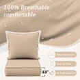 thumbnail image 4 of Snubbull Outdoor Deep Seat Cushion Set 24 X 24 X 6.5 inch Splash-Proof & Fadeness Patio Furniture Cushions，Removable Outdoor Couch Cushions with Hidden Zipper & Adjustment Staps, Sand, 4 of 8
