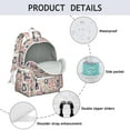 thumbnail image 4 of Boston Terrier Dog with Flower Backpack for School,Cute School Bag,Schoolbag with Adjustable Shoulder Straps & Padded Back,13.4"x11"x4.7", 4 of 6