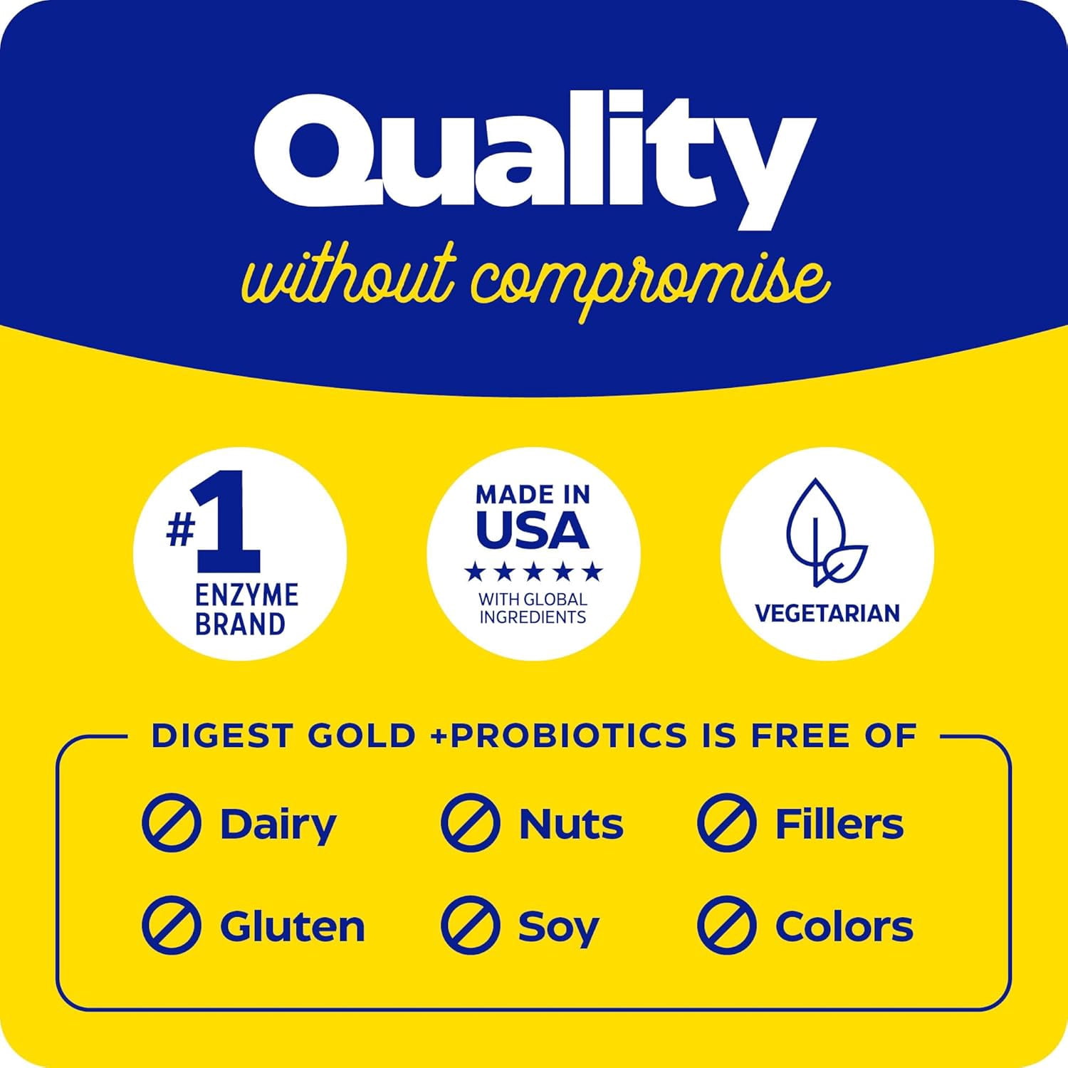 Enzymedica Digest Gold + Probiotics, 2-in-1 Digestive Enzymes & Probiotic Support, Promotes Gut Health with 1 Billion Active Cultures, 180 Capsules