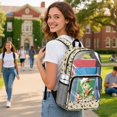 thumbnail image 2 of Xoenoiee Dinosaur Book Pencil Print Clear Backpack foy Boys Heavy Duty PVC See Through Transparent Bookbag for Kids Teens, Large Capacity Daypack with Adjustable Padded Straps for Stadium Events, 2 of 7