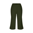 thumbnail image 2 of Women with Pockets Loose Fit Wide Leg Yoga Pants for Flowy Capris Lightweight Casual Cropped Pants, 2 of 10