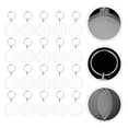 thumbnail image 2 of Miangastore Simple and Elegant Keyring Transparent Acrylic 20Set 2.8X1.8X0.2In, 2 of 8