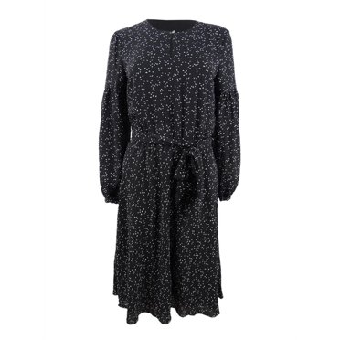 Lauren by Ralph Lauren Women's Blouson-Sleeved Maxi Dress (0, Black)