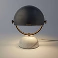 thumbnail image 2 of M H OVERSEAS Modern Domed Table Lamp, Adjustable Light with White Marble Base, Bedroom Lighting, 2 of 4