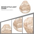 thumbnail image 4 of HEALEEP Small Rattan Lamp Shade Woven Style Paper String 1Pack for Home Decoration, 4 of 8