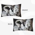 thumbnail image 2 of Naloa Elegant Swans Black Background Pillowcase, Throw Pillowcase, Wrinkle-Free, Stain-Resistant with Hidden Zipper for Bedroom Sofa-16"x24", 2 of 6