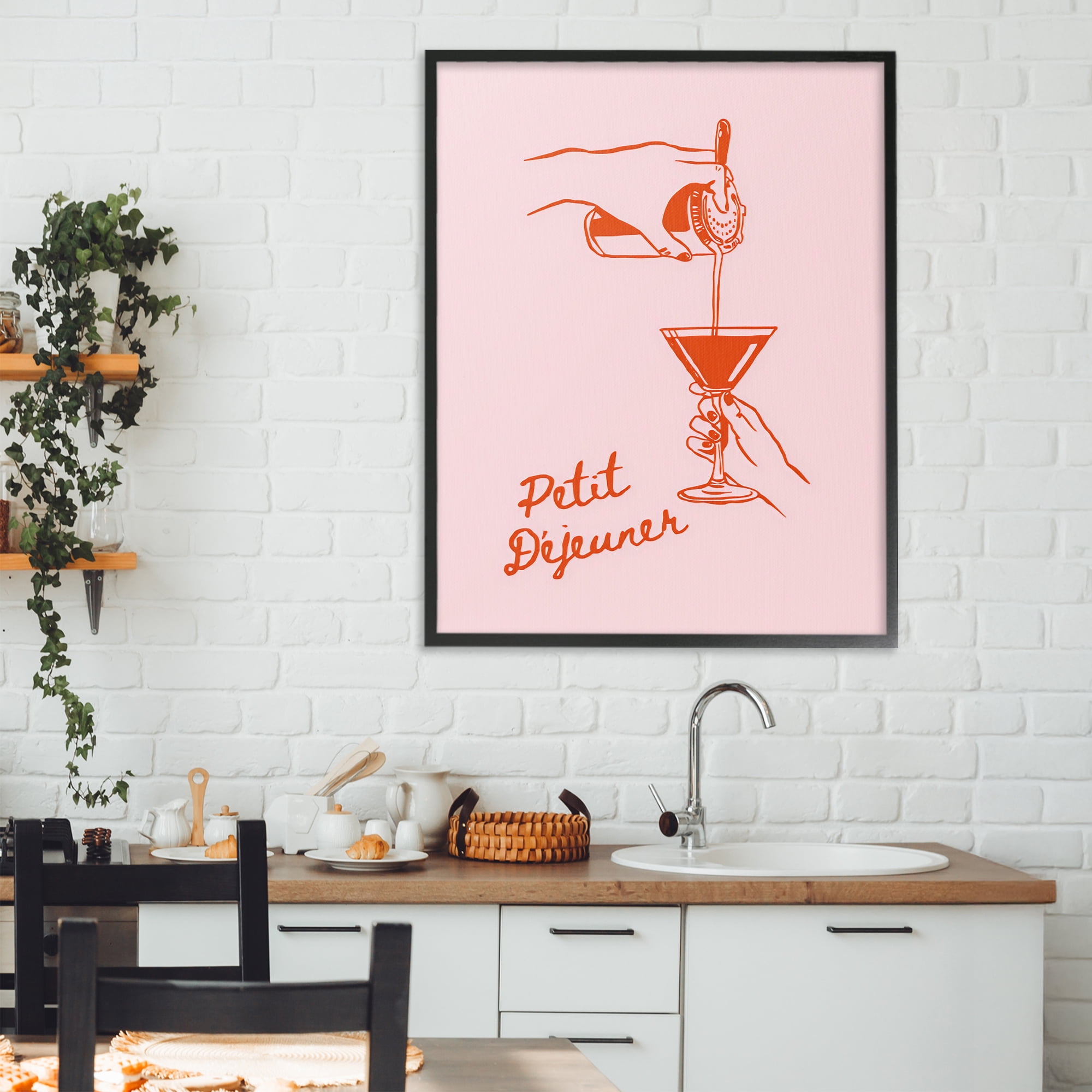 Stupell Industries Pouring Brunch Cocktail Black Framed Giclee Art, design by The Prints Vibe