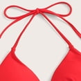thumbnail image 6 of Krdevn Women's Triangle Halter Bikini Top Tie Front Swimwear for Beach and Pool,S, 6 of 7
