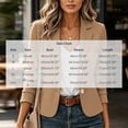 thumbnail image 3 of SuTry Women's Blazer Jacket Notched Lapel Two Button Slim Fit Long Sleeve Cropped Cut Versatile Business Casual Office Workwear Daily Commute Outerwear, 3 of 9