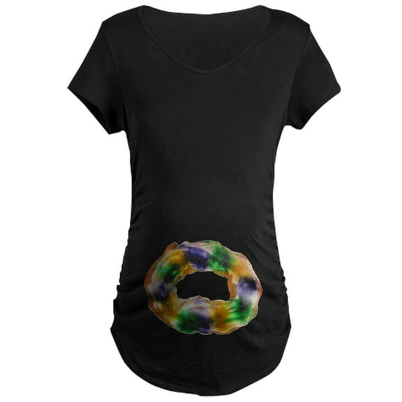 CafePress - King Cake Maternity T Shirt - Maternity Dark T-Shirt