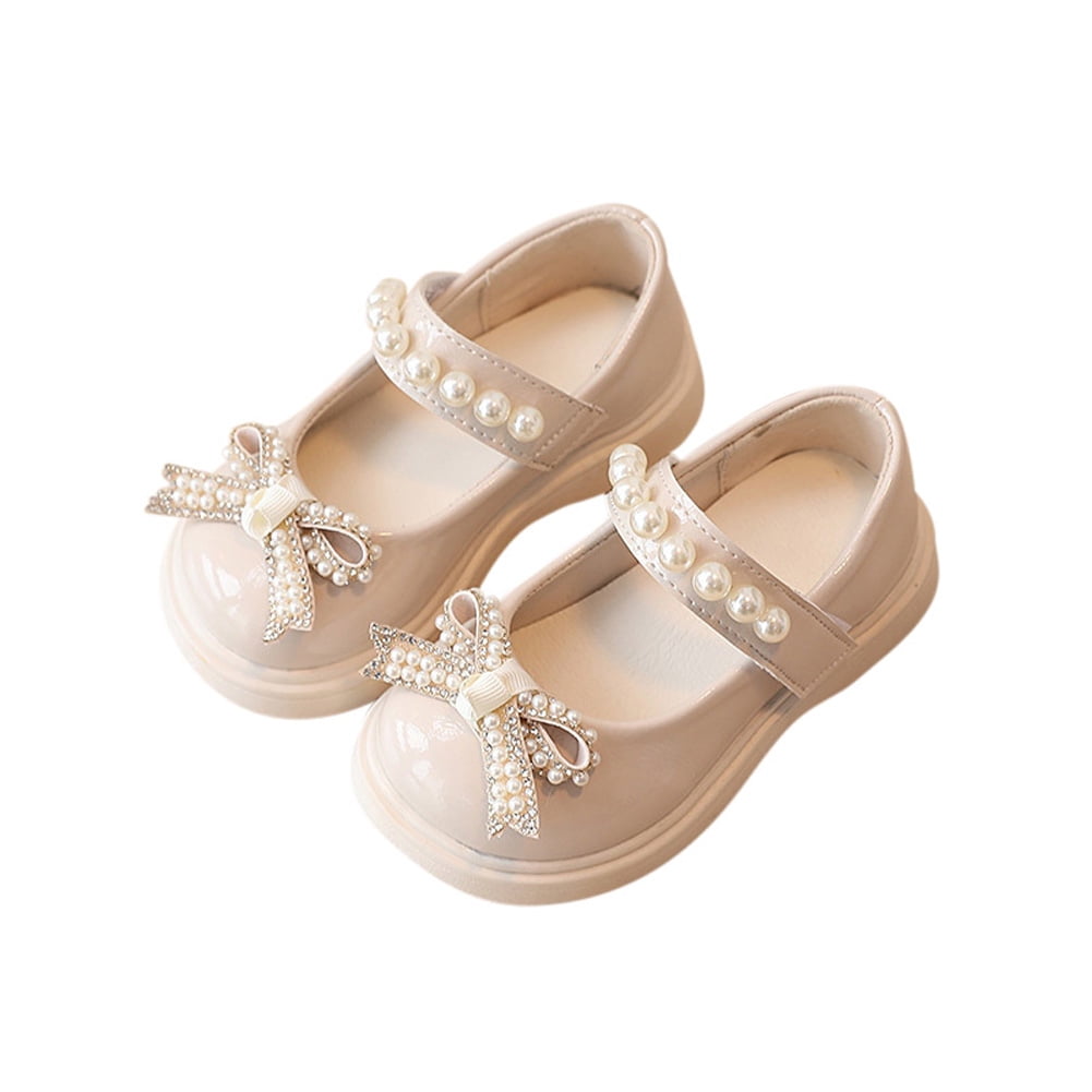 Baby/Toddler White Patent Dress Shoe w/ Sunflower Accents (Size 5) main image 1