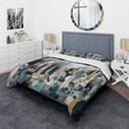 thumbnail image 1 of Designart "Reality Transcendence III" Abstract Landscape Bedding Covert Set - Abstract Landscapes Blue Landscapes Bed Set With 2 Shams, 1 of 6