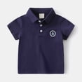 thumbnail image 2 of WUANDIXFA Baby Kids Boy Girl Solid Casual Short Sleeve Polo Shirt Pullover Tops Cute Shirts (Navy, 2-3 Years), 2 of 9
