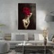 thumbnail image 2 of Cuadro Mujer con Tocado de Flores Marco Plateado Maxigráfica Shop Cuadro Mujer Abstracto, 2 of 4