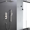 thumbnail image 3 of Solid Brass Thermostatic Shower System, Shower Set with Shower Slide Bar with Thermostatic Valve, 3 of 5