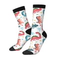 thumbnail image 1 of Balery Dinosaur Calcetas Largas con Estampado para Hombre y Mujer – Suaves y Transpirables, Talla Única (US 5-11), 1 of 6