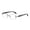 Silver, variant on Trendy 2000S Aesthetic Frameless Glasses Antiblue Light Flat Lens Opticals Glasses For Daily Wear And Street Outfit