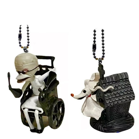 Nightmare Before Christmas Dr Finkelstein & Zero Keychain Dangler Ornament Charm New