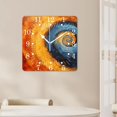thumbnail image 4 of 10 Inch Wall Clock Battery Operated Square Clock for Office, Kitchen, Outdoor, Living Room,Hippie Style Spiral Colorful Turning Contrast Design Print, 4 of 4