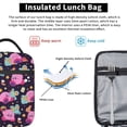 thumbnail image 4 of Reusable Thermal Lunch Tote, Insulated Portable Food Bag with Side Mesh and Zippered Front Pocket for Work Travel Picnic, 4 of 6