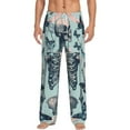 thumbnail image 2 of Picia Butterflies Skull Bows Mens Soft Woven Cotton Elastic Waistband Sleep Pajama Pant Lounge Sleep Pant With Pockets And Drawstring-Medium, 2 of 9