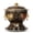 Black, variant on Chinese Old Beijing Hot Pot, Portable Copper with Safe Handle, Split Clean Design, Practical Brass for Daily Soup Cooking, Fit Dorm Indoor Gathering