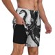 thumbnail image 2 of Balery Abstract Ink Octopus Bañador para hombre, shorts de playa de secado rápido con entrepierna y forro de compresión-3X-Large, 2 of 6
