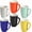 Assorted Color, variant on Porcelain Mug Set, 16 Ounces Cup for , Latte, Mocha, Hot , Set of 6, Yellow