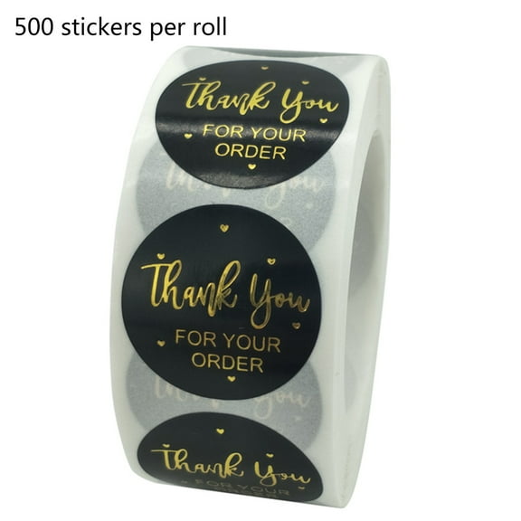 500pcs Thank You for Your Order Stickers Gold Foil Seal Label Wedding Decoration