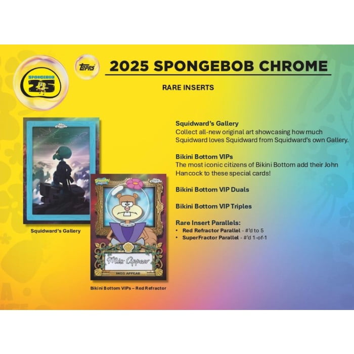 topps chrome spongebob booster box 2025 Topps Chrome Spongebob Hobby Box main image 0