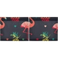 thumbnail image 3 of Coolnut Flamingo Kitchen Curtains 2 Panels, UV Protected Tier Curtains Half Window Curtains Kitchen Tiers for Guest Room Bathroom Sink Laundry Room Basement,24 x 27 Inch, 3 of 6