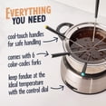 thumbnail image 4 of Juego de fondue eléctrica Nostalgia de 6 tazas para queso y chocolate - 6 tenedores con código de colores, control de temperatura - Aparatos y electrodomésticos de cocina de acero inoxidable para entr, 4 of 5