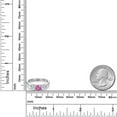 thumbnail image 6 of Gem Stone King 925 Sterling Silver Pink Created Sapphire and Lab Grown Diamond Engagement Ring for Women | 1.55 Cttw | Round 5MM | Gemstone September Birthstone | Size 7, 6 of 6