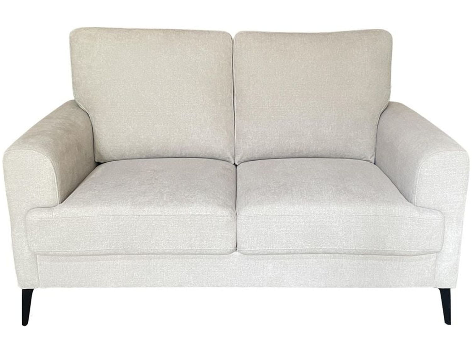 Ensemble de canapés 3 pièces en tissu velours flocon de neige Rhea de K-Living de couleur beige (canapé, causeuse et une chaise)