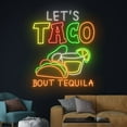 thumbnail image 3 of Handmadetneonsign Let's Tacos Bout Tequila Neon Sign, Tequila Tacos LED Light, Tacos Tequila Neon, 3 of 5